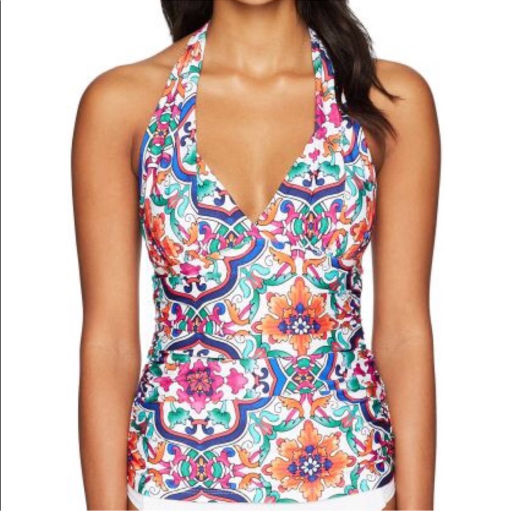 La Banca tankini swimsuit top, 6